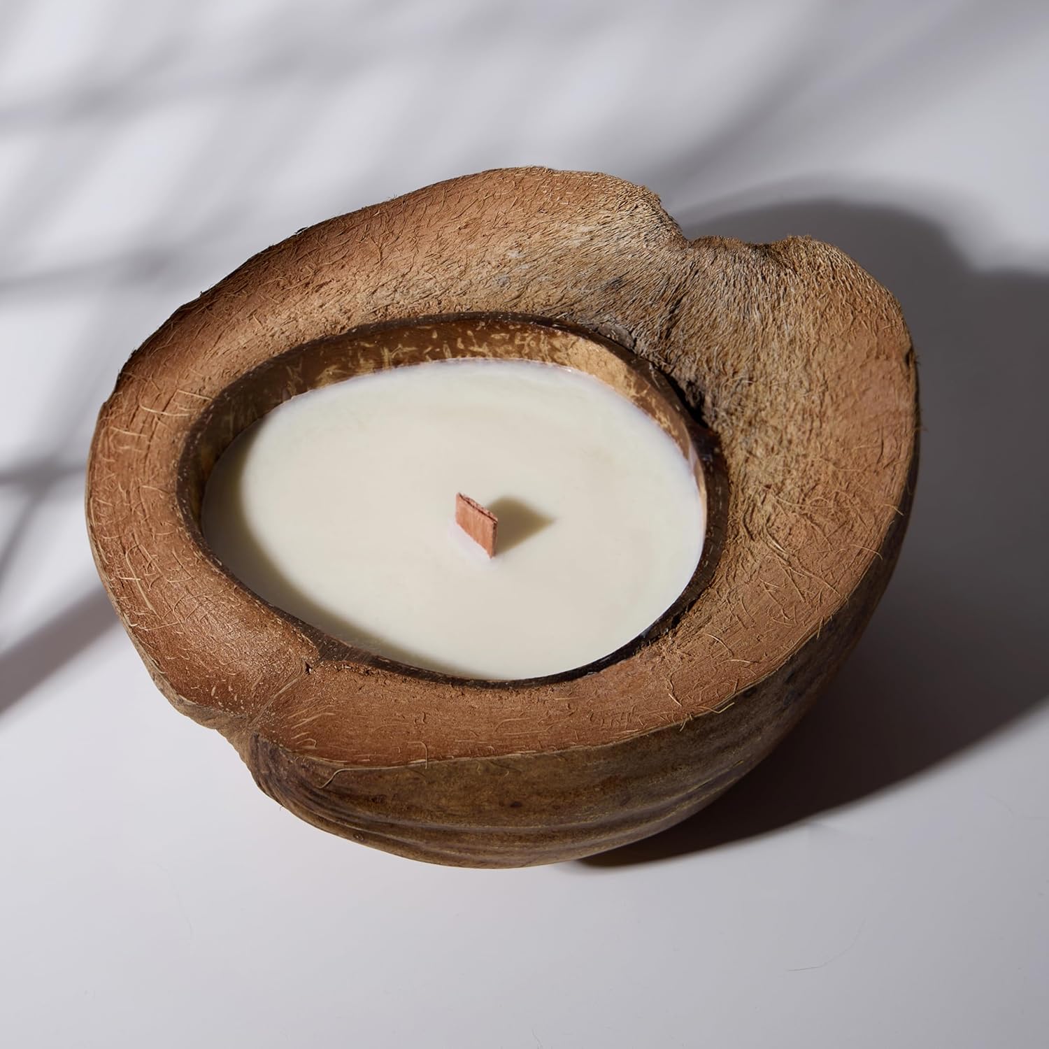 Scented Candle Clearance Sale, Wood Core Soy Wax Candle, Coconut Shell Packaging